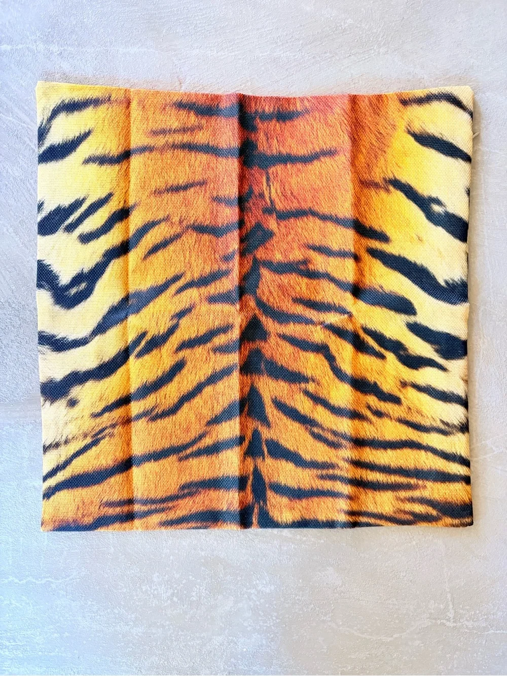 Tiger Print Throw Pillow Cover Animal Skin Cushion Case Decorative 17”x17” New